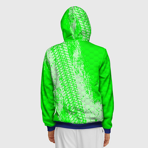 Мужская толстовка на молнии SKODA / 3D-Синий – фото 4