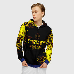 Толстовка 3D на молнии мужская TWENTY ONE PILOTS TOP, цвет: 3D-синий — фото 2