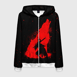 Толстовка 3D на молнии мужская DARK SOULS ТЁМНЫЕ ДУШИ, цвет: 3D-белый