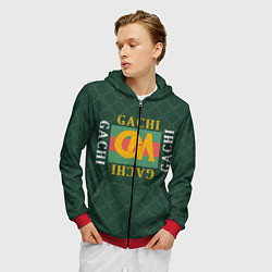 Толстовка 3D на молнии мужская GACHI GUCCI, цвет: 3D-красный — фото 2