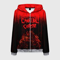 Толстовка 3D на молнии мужская CANNIBAL CORPSE, цвет: 3D-меланж
