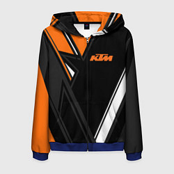 Толстовка 3D на молнии мужская KTM КТМ, цвет: 3D-синий