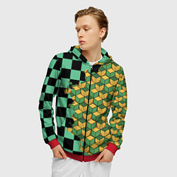 Толстовка 3D на молнии мужская ТАНДЖИРО И ТОМИОКА, цвет: 3D-красный — фото 2