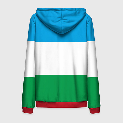 Мужская толстовка на молнии Башкортостан / 3D-Красный – фото 2