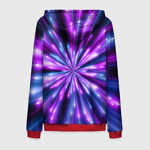 Мужская толстовка на молнии Неоновые стрелы / 3D-Красный – фото 2