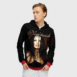 Толстовка 3D на молнии мужская Nightwish, цвет: 3D-красный — фото 2