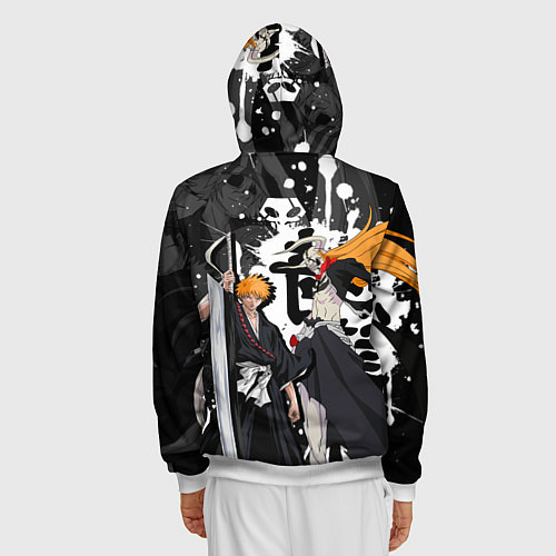 Мужская толстовка на молнии Bleach / 3D-Белый – фото 4