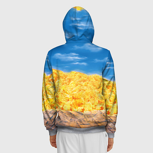 Мужская толстовка на молнии Шрек и дракон / 3D-Меланж – фото 4