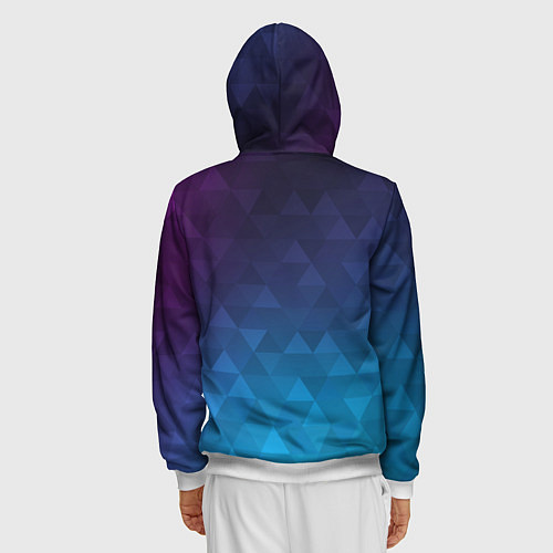 Мужская толстовка на молнии BASTERIA / 3D-Белый – фото 4