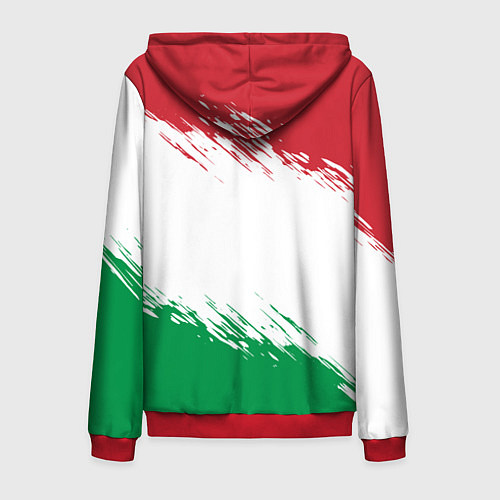 Мужская толстовка на молнии MADE IN ITALY / 3D-Красный – фото 2