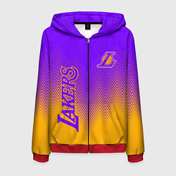Толстовка 3D на молнии мужская LOS ANGELES LAKERS ЛЕЙКЕРС, цвет: 3D-красный