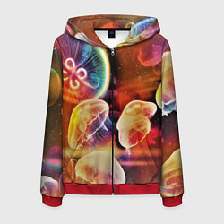 Мужская толстовка на молнии Медузы в море
