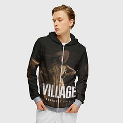 Толстовка 3D на молнии мужская RESIDENT EVIL VILLAGE, цвет: 3D-меланж — фото 2