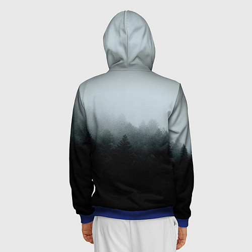 Мужская толстовка на молнии Resident Evil Village / 3D-Синий – фото 4