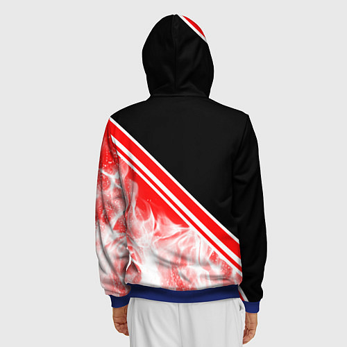 Мужская толстовка на молнии FC AJAX AMSTERDAM ФК АЯКС / 3D-Синий – фото 4