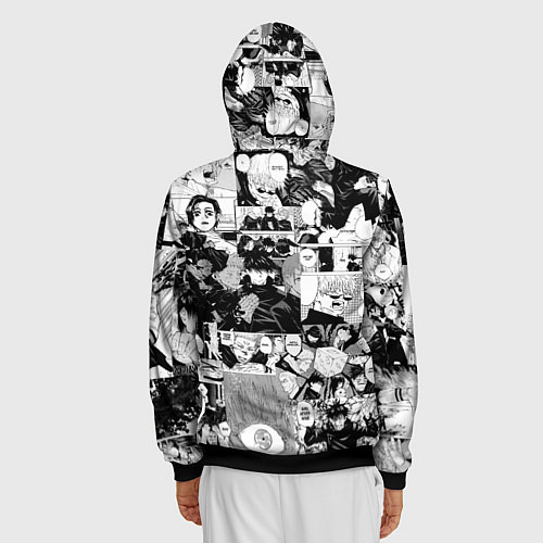 Мужская толстовка на молнии Магическая Битва / 3D-Черный – фото 4