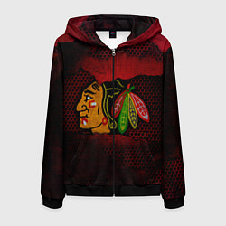 Толстовка 3D на молнии мужская CHICAGO NHL, цвет: 3D-черный