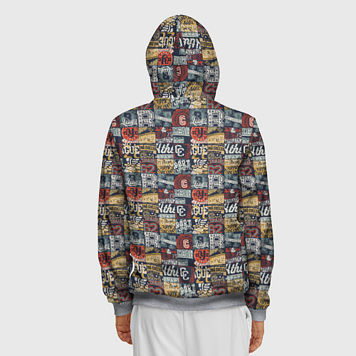 Мужская толстовка на молнии Легкоатлет / 3D-Меланж – фото 4