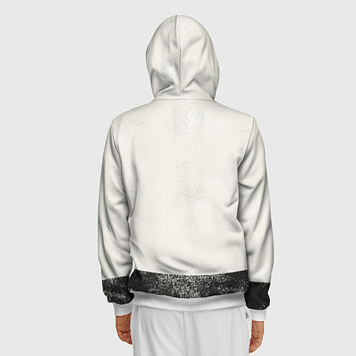Мужская толстовка на молнии Самурай на коне / 3D-Белый – фото 4