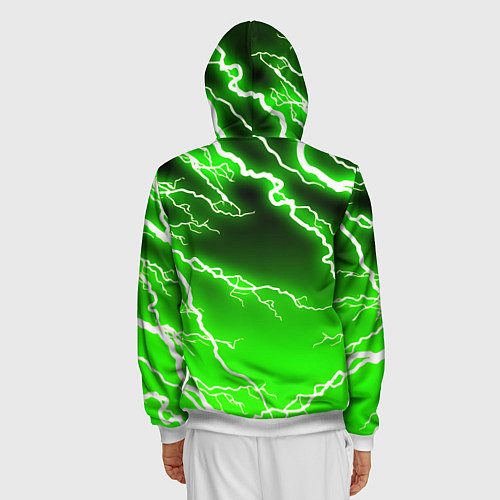 Мужская толстовка на молнии YAMAHA X MONSTER SPORT / 3D-Белый – фото 4