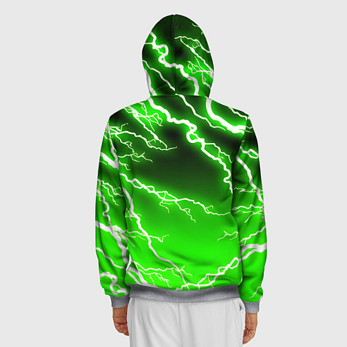 Мужская толстовка на молнии YAMAHA X MONSTER SPORT / 3D-Меланж – фото 4