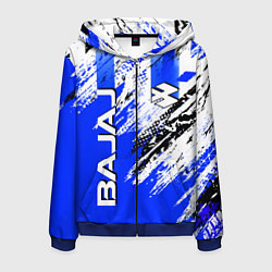 Толстовка 3D на молнии мужская BAJAJ БАДЖАДЖ МОТОСПОРТ, цвет: 3D-синий