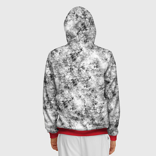 Мужская толстовка на молнии Панда Любовь Сердце Меланж / 3D-Красный – фото 4