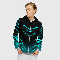 Толстовка 3D на молнии мужская DEAD SPACE АЙЗЕК КЛАРК, цвет: 3D-меланж — фото 2