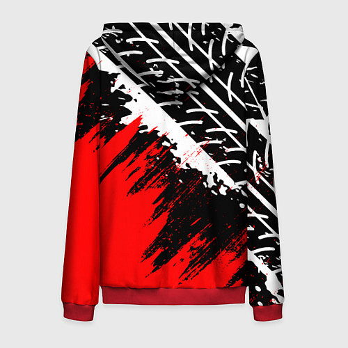 Мужская толстовка на молнии CFmoto СФ мото RED STYLE / 3D-Красный – фото 2