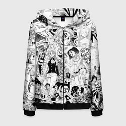 Толстовка 3D на молнии мужская Семь смертных грехов, манга, цвет: 3D-черный