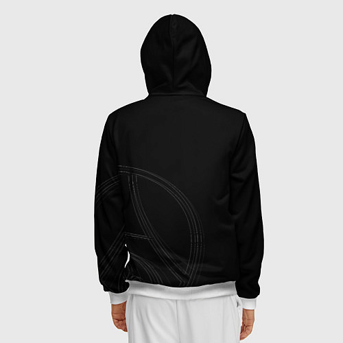 Мужская толстовка на молнии PSG Core Big Logo Black New 202223 / 3D-Белый – фото 4