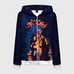 Толстовка 3D на молнии мужская Камина Гуррен Лаганн, цвет: 3D-белый