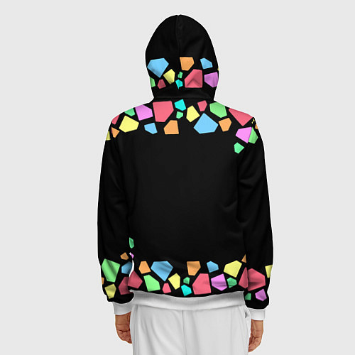 Мужская толстовка на молнии POP IT DIAMOND / 3D-Белый – фото 4