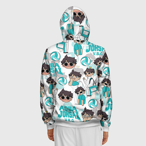 Мужская толстовка на молнии ТООРУ ОЙКАВА OIKAWA TORU / 3D-Белый – фото 4