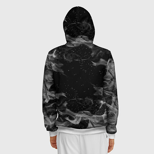 Мужская толстовка на молнии MITSUBISHI ОГОНЬ / 3D-Белый – фото 4