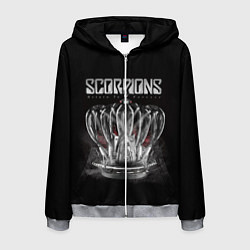 Толстовка 3D на молнии мужская SCORPIONS, цвет: 3D-меланж