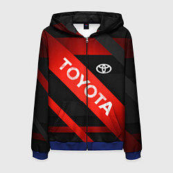 Толстовка 3D на молнии мужская TOYOTA LINES, цвет: 3D-синий