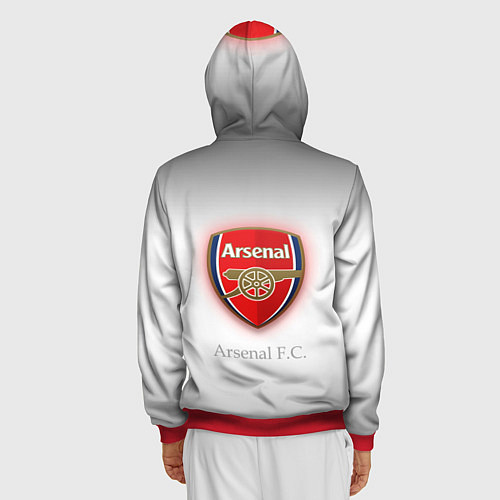 Мужская толстовка на молнии F C Arsenal / 3D-Красный – фото 4