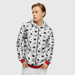 Толстовка 3D на молнии мужская Patern Halloween 9, цвет: 3D-красный — фото 2