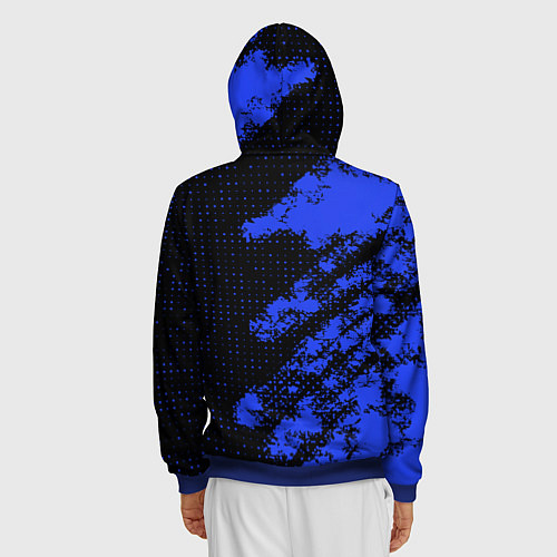 Мужская толстовка на молнии SUBARU STI СУБАРИСТ / 3D-Синий – фото 4