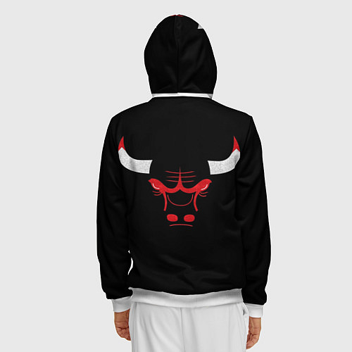 Мужская толстовка на молнии B C Chicago Bulls / 3D-Белый – фото 4