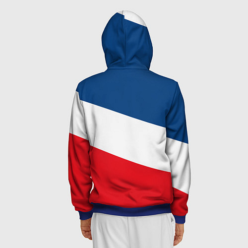 Мужская толстовка на молнии Paris Saint-Germain FC / 3D-Синий – фото 4