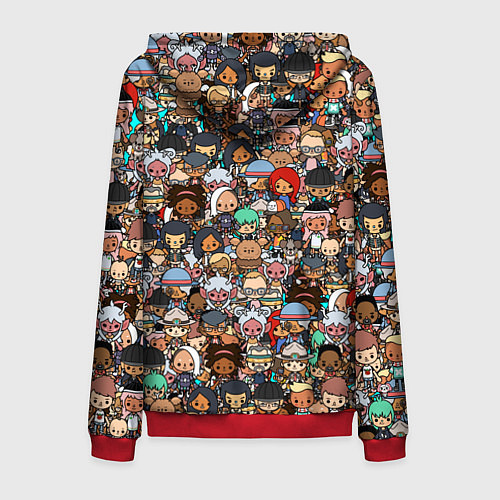 Мужская толстовка на молнии Toca Life / 3D-Красный – фото 2