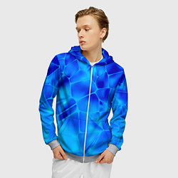 Толстовка 3D на молнии мужская Ice Under Water, цвет: 3D-меланж — фото 2