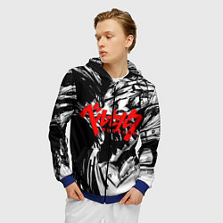 Толстовка 3D на молнии мужская БЕРСЕРК РИСУНОК BERSERK, цвет: 3D-синий — фото 2