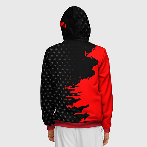 Мужская толстовка на молнии МАНЧЕСТЕР ЮНАЙТЕД FCMU MANCHESTER UNITED RED DEVIL / 3D-Красный – фото 4