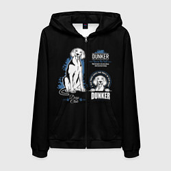 Толстовка 3D на молнии мужская Дункер Dunker, цвет: 3D-черный