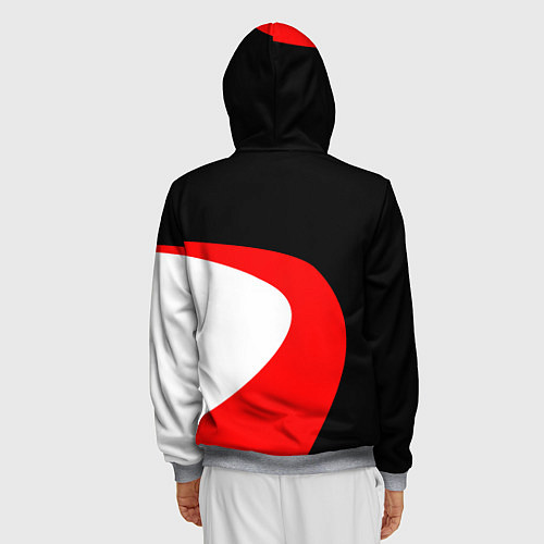 Мужская толстовка на молнии DUCATI LOGO STYLE DESIGN / 3D-Меланж – фото 4