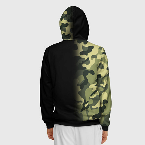 Мужская толстовка на молнии ARMA 3 MILITARY / 3D-Черный – фото 4