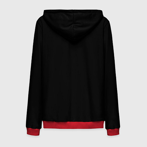 Мужская толстовка на молнии Собака Бульмастиф / 3D-Красный – фото 2